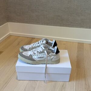 Off-White Cream and Black Sneakers